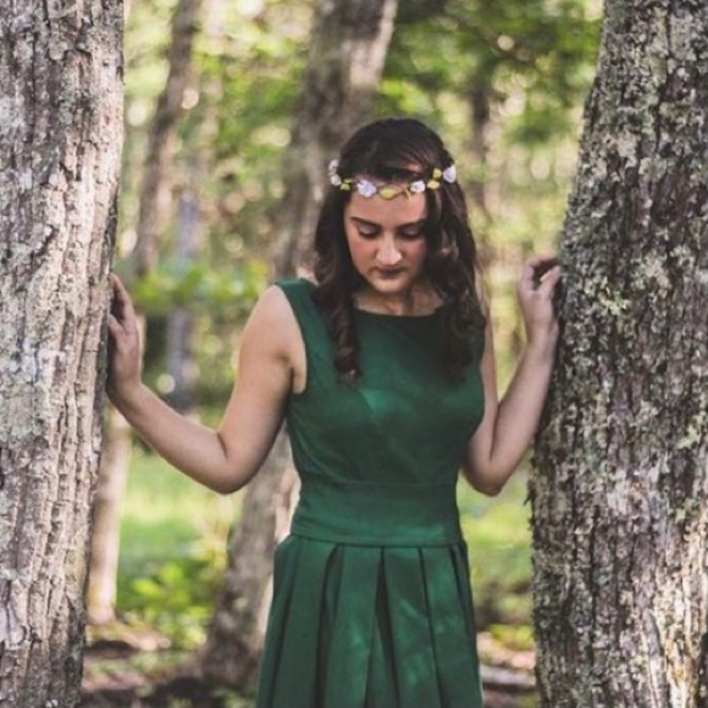 Forest green dress